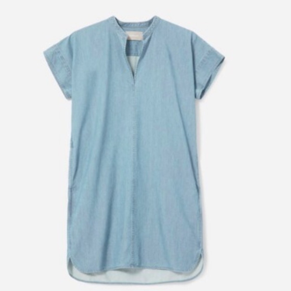 Everlane denim short sleeve oversized shirt dress